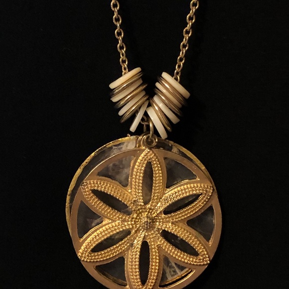 Calypso St. Barth for Target Vintage Gold Burst Charm Boho Long Necklace - Picture 4 of 11